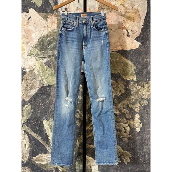 New Mother Denim High Waisted Rider Skimp In Tripping Twice Size 24 Womens Jeans - Picture 5 of 7